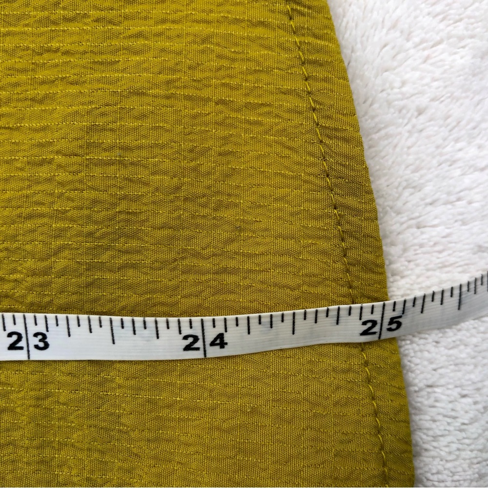 LOFT Yellow Ruffle Neck Long Sleeve Blouse - Picture 7 of 8